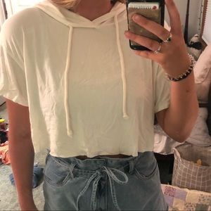 Cropped lightweight hoodie